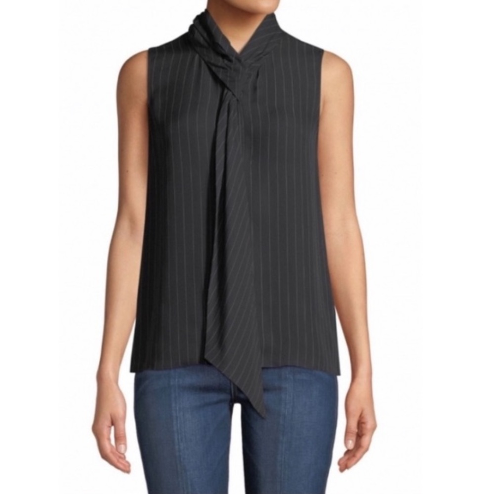 NWT Theory Drapes Tie Neck Shell